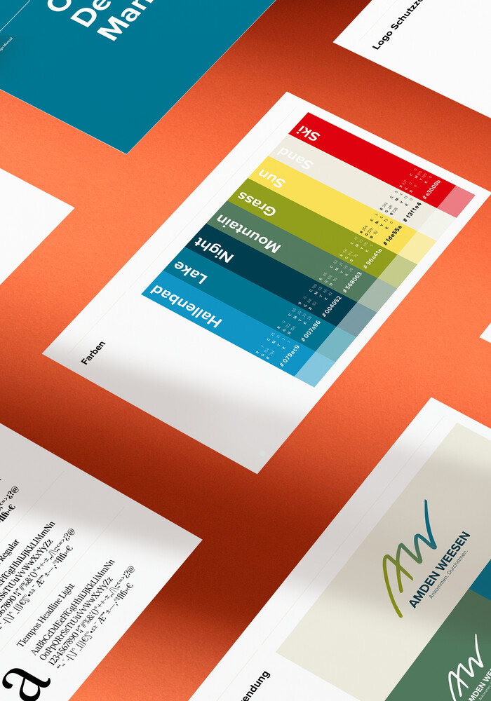 Corporate Design mit Farbwelt und Anwendungen