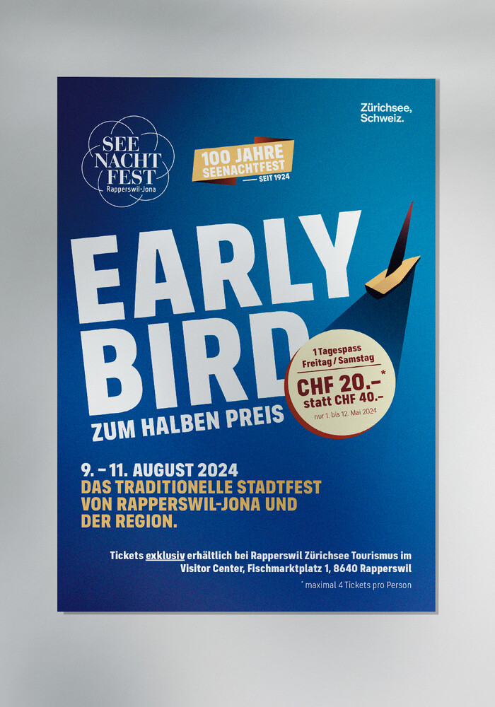 Flyer «Early Bird» zum halben Preis